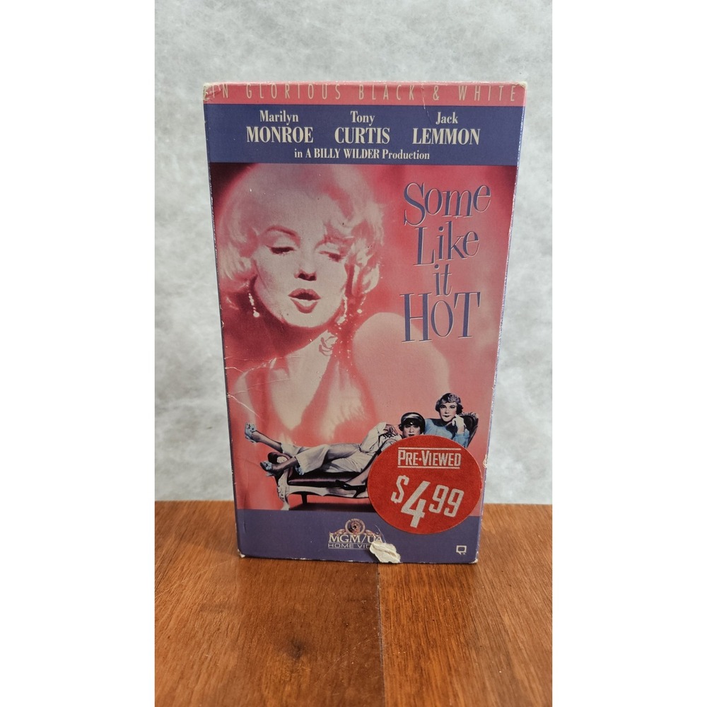 Some Like It Hot VHS 1959 1991 Marilyn Monroe Tony Curtis Jack‎ Lemmon